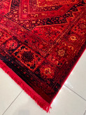 فرش طرح قجری زمینه لاکی