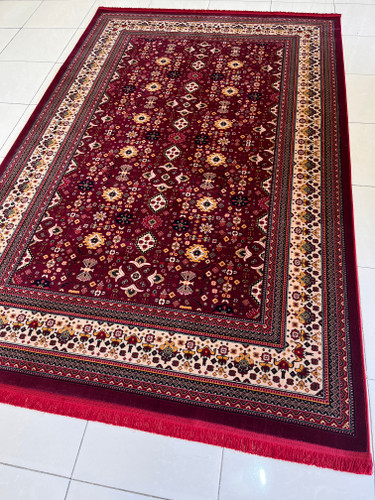 گلیم فرش (گبه) 420 شانه زمینه زرشکی سنتی ارسال رایگان کد طرح 4145