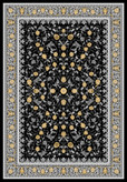 قالیچه ماشینی کاشان گبه سلطنتی سرمه ای گلدار کد 1037