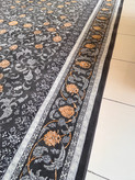 قالیچه گبه ماشینی کاشان رنگ دلفینی کد 1037