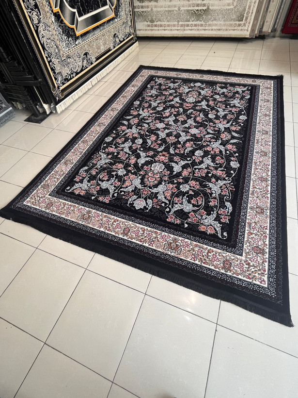 قالیچه سرمه ای (گبه) تولید کاشان کد 1038