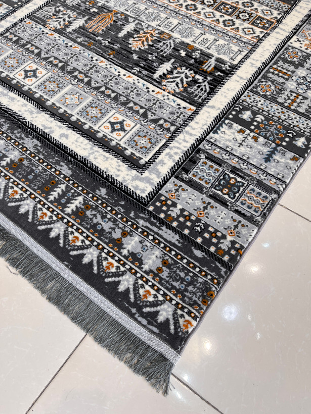 قالیچه ماشینی کاشان (گبه) طرح مدرن لوکس و جدید کد 1042