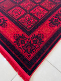 قالیچه ماشینی کاشان طرح قجری قرمز جذاب کد 4146